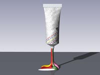 Reklamní poutač - Tuba s barvou